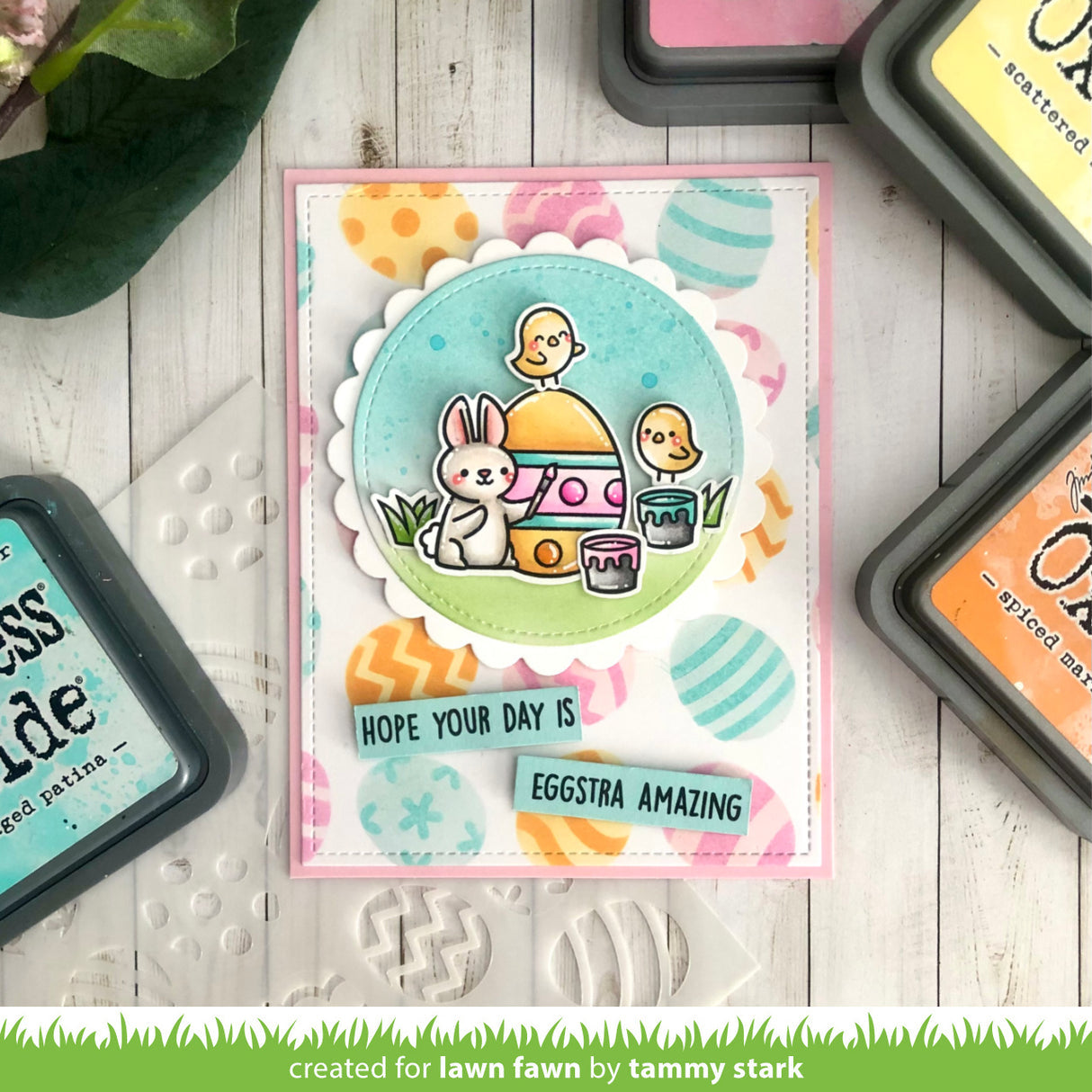 Lawn Fawn - Easter Egg Background Stencils (2pcs)