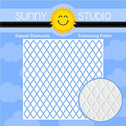 Sunny Studio - Dapper Diamonds Embossing Folder