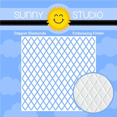 Sunny Studio - Dapper Diamonds Embossing Folder