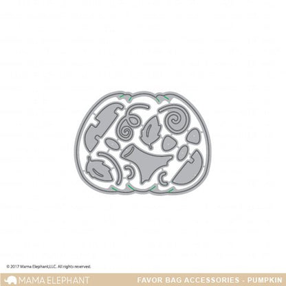 Mama Elephant - Favor Bag Accessory - Pumpkin - Creative Cuts