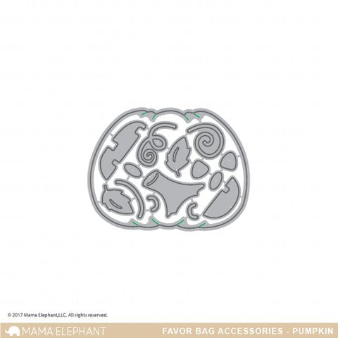 Mama Elephant - Favor Bag Accessory - Pumpkin - Creative Cuts