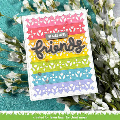 Lawn Fawn - Folksy Tulip Border