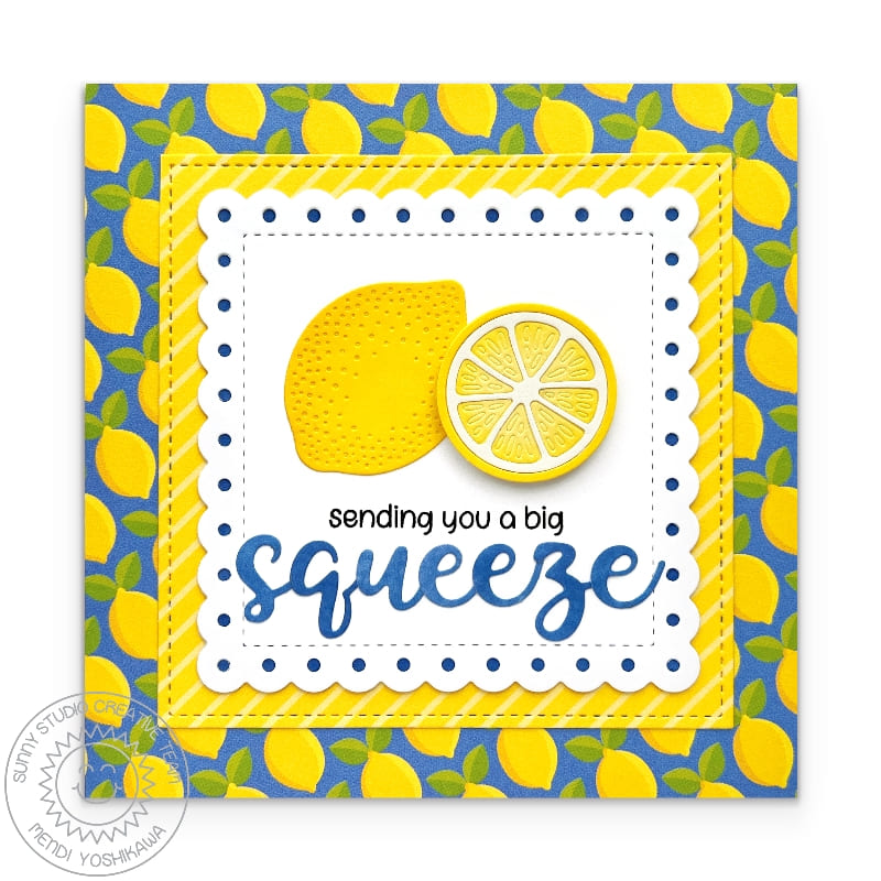 Sunny Studio - Scalloped Square 2 Small Dies