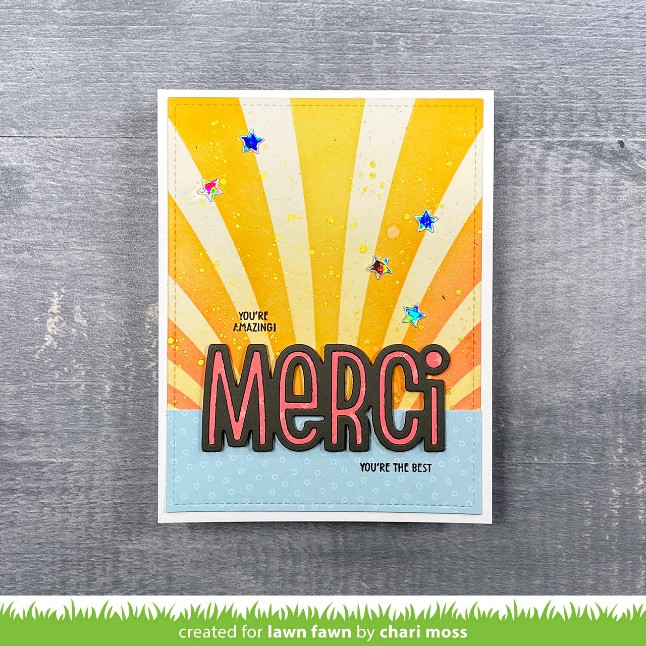 Lawn Fawn - Giant Outlined Merci