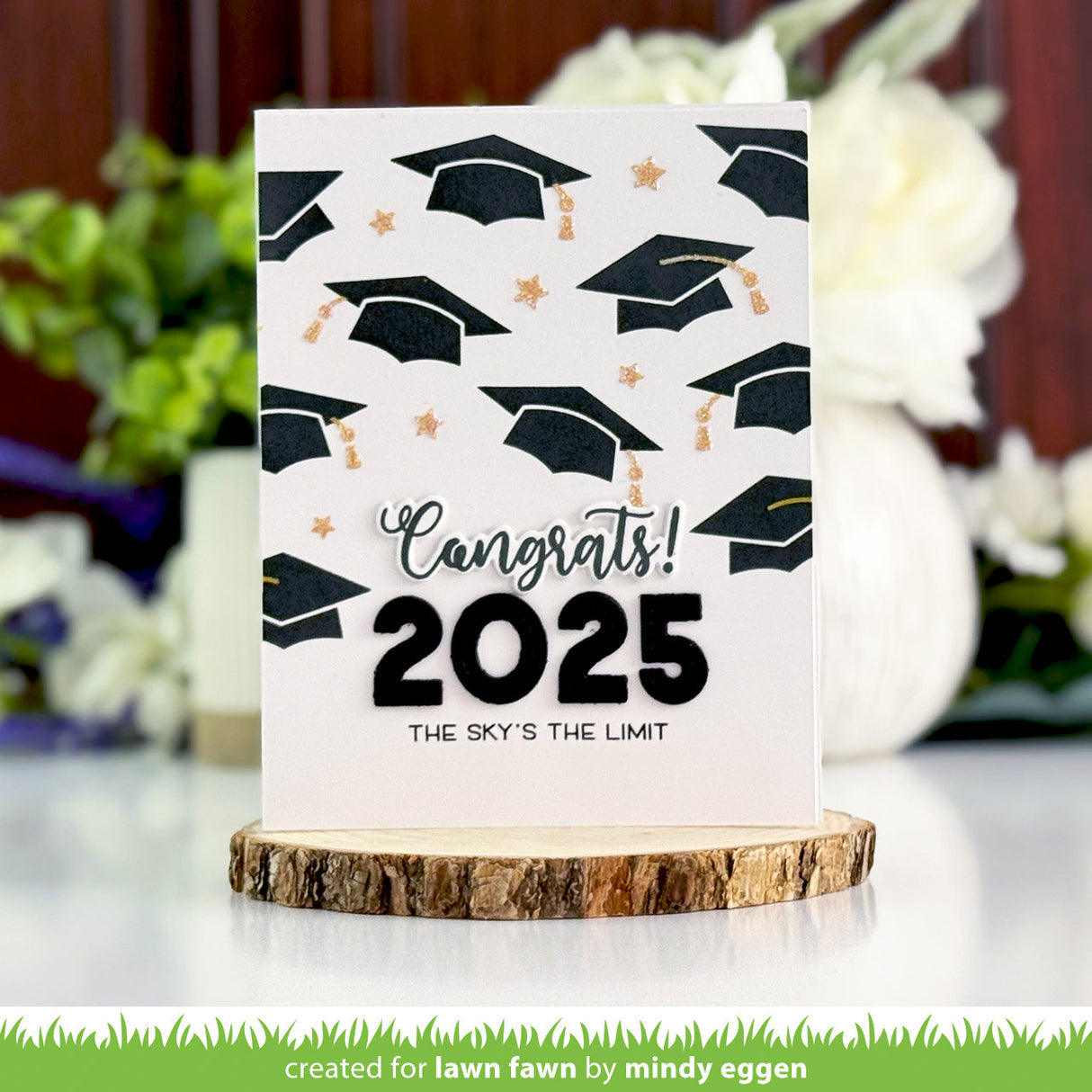 Lawn Fawn - Graduation Caps Background Stencils (2pcs)
