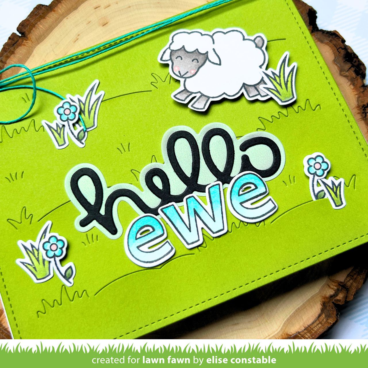 Lawn Fawn - Grassy Pasture Backdrop: Landscape