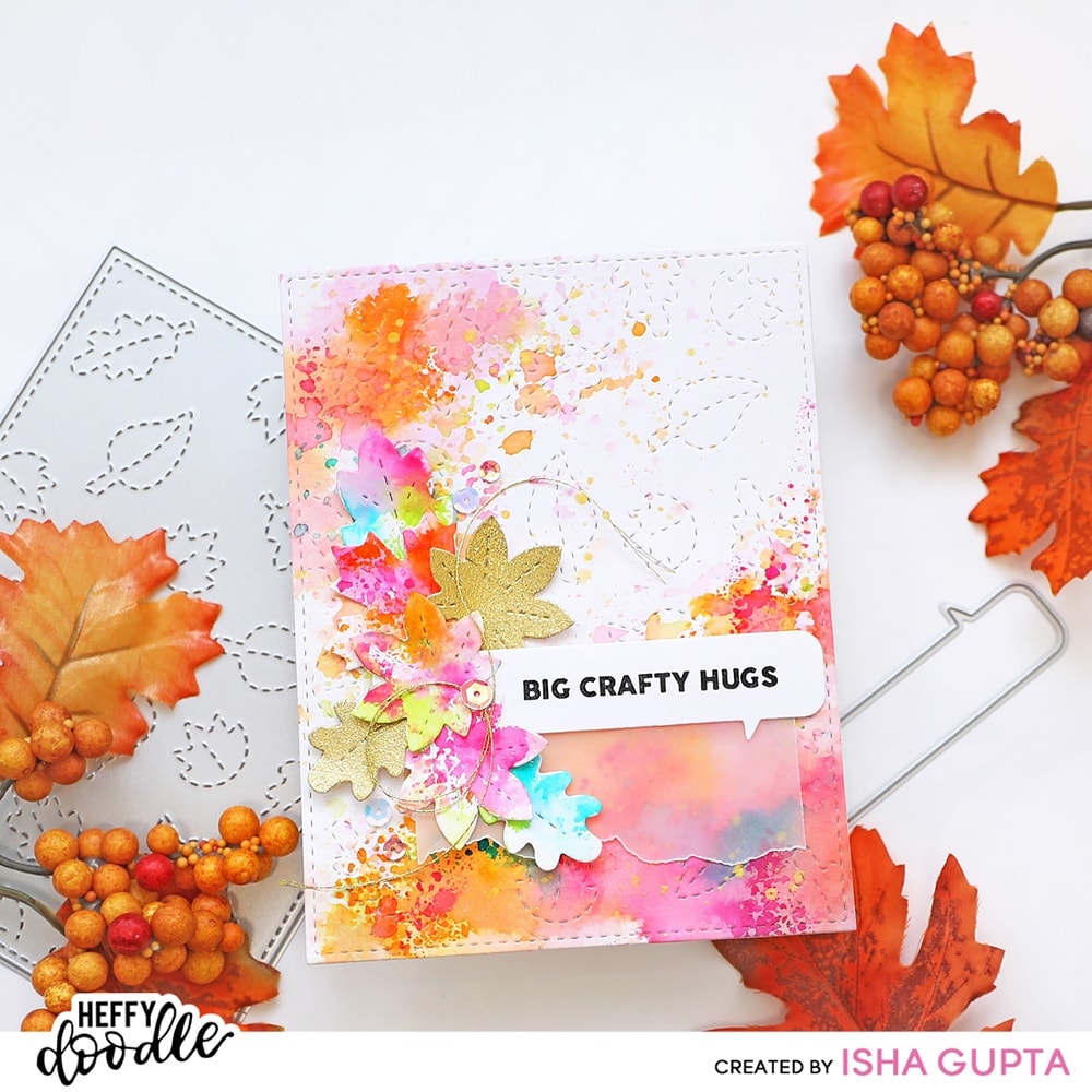 Heffy Doodle - Stitched Leaves Backdrop Die