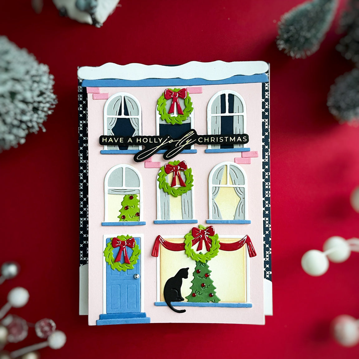 Spellbinders - City Holiday BetterPress Plate & Die Set Christmas Cheer Sentiments