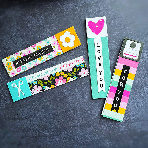 Spellbinders - Crafty Babe with Simple Stories Etched Dies Labels & Icons