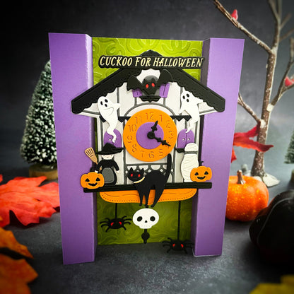 Spellbinders - Cuckoo Cottage Etched Dies Halloween Tick Tock