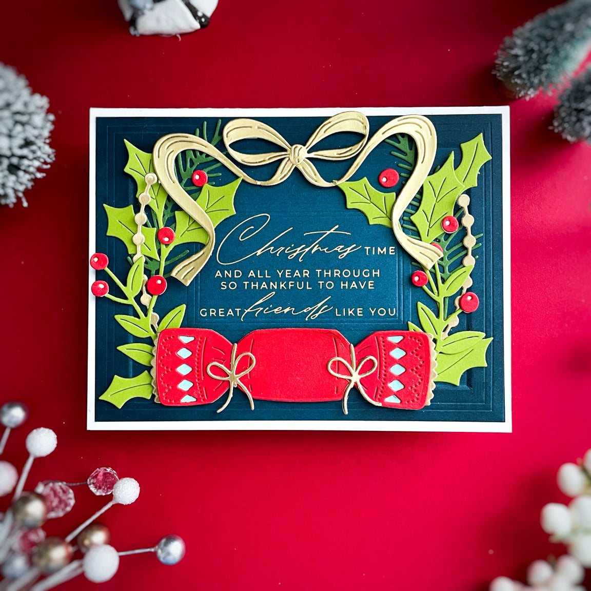 Spellbinders - City Holiday BetterPress Plate & Die Set Christmas Cheer Sentiments