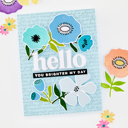 Hero Arts - You've Got a Friend Clear Stamp Set Abstract Floral