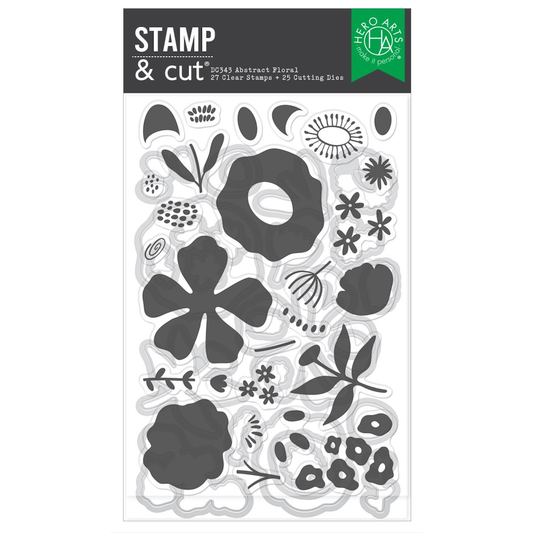 Hero Arts - You've Got a Friend Stamp & Cut Abstract Floral