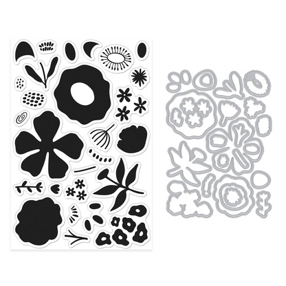 Hero Arts - You've Got a Friend Stamp & Cut Abstract Floral