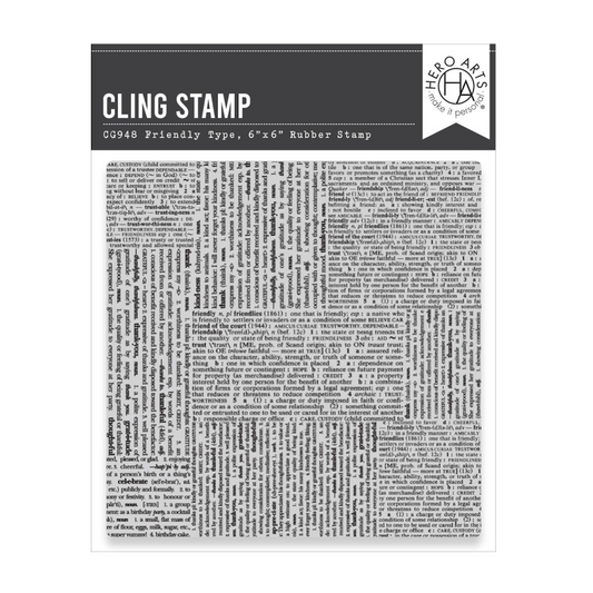 Hero Arts - You've Got a Friend Cling Stamp Friendly Type