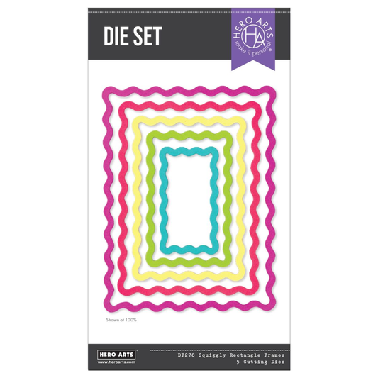 Hero Arts - You've Got a Friend Die Set Squiggly Rectangle Frames