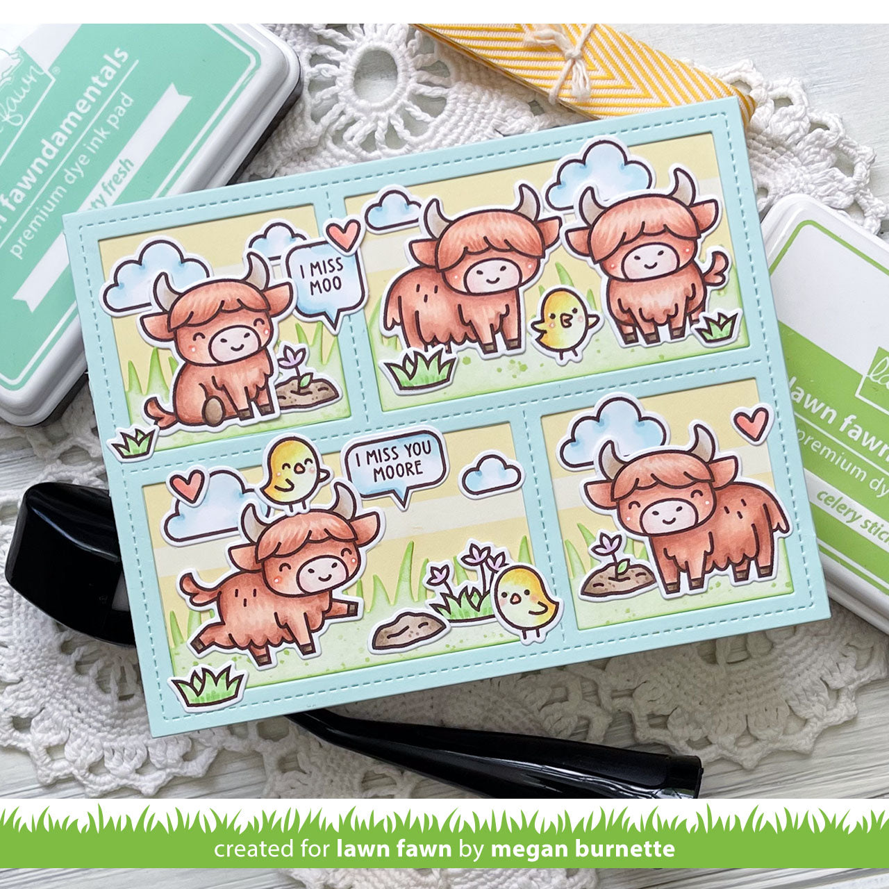 Lawn Fawn - Highland Cows!