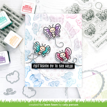 Lawn Fawn - Butterfly Background Stencils (2pcs)