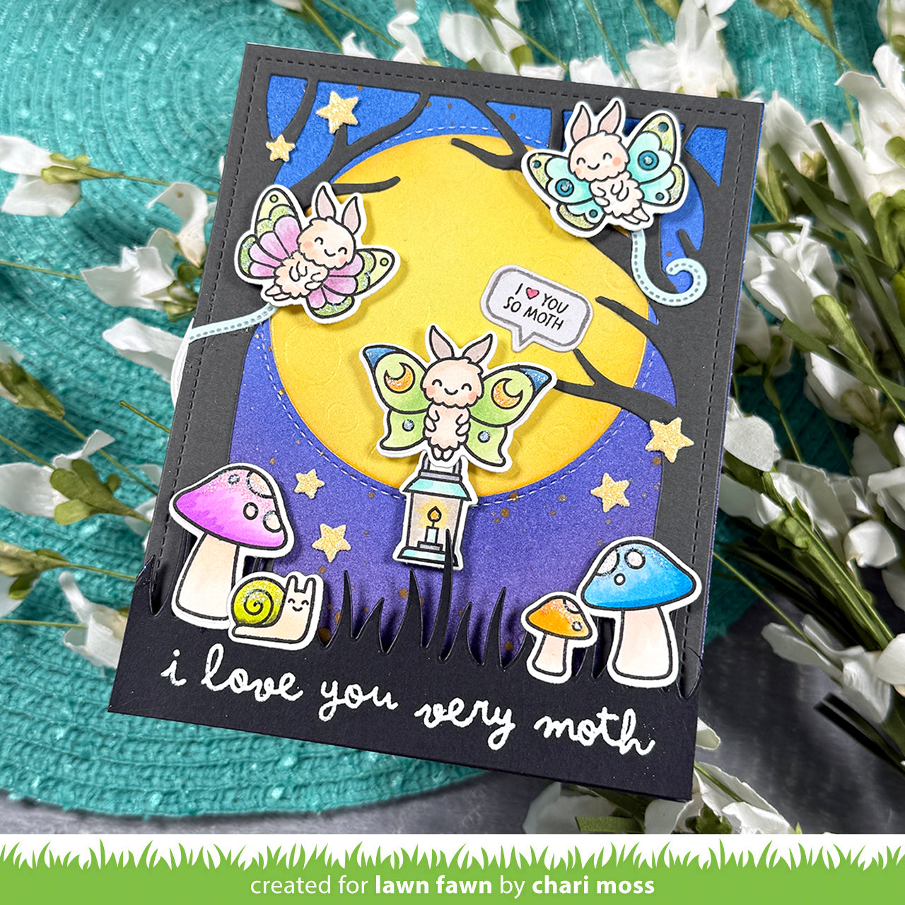Lawn Fawn - I Like Cute Moths Add-On