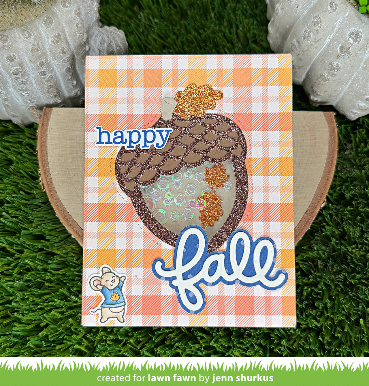 Lawn Fawn - Stitched Acorn Frame