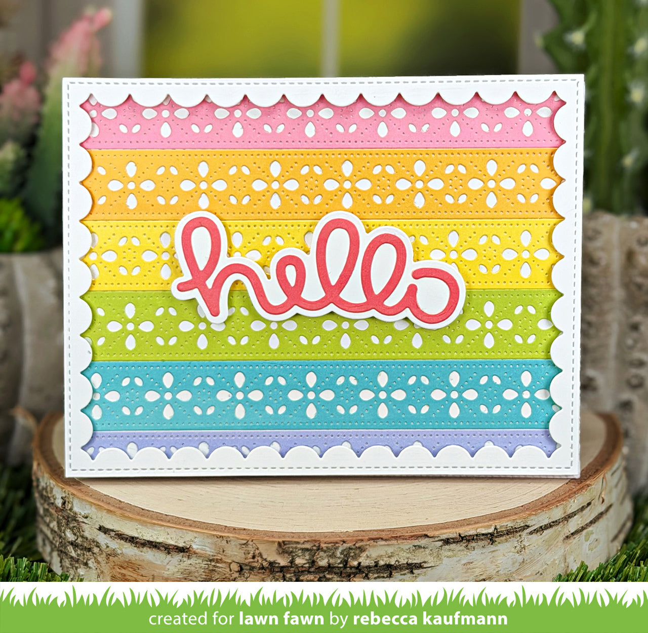 Lawn Fawn - Folksy Petal Border
