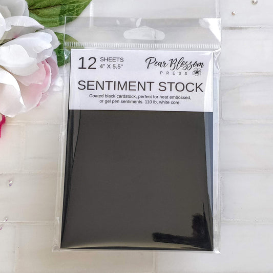 Pear Blossom Press - Perfect Sentiment Stock Black (12pcs)