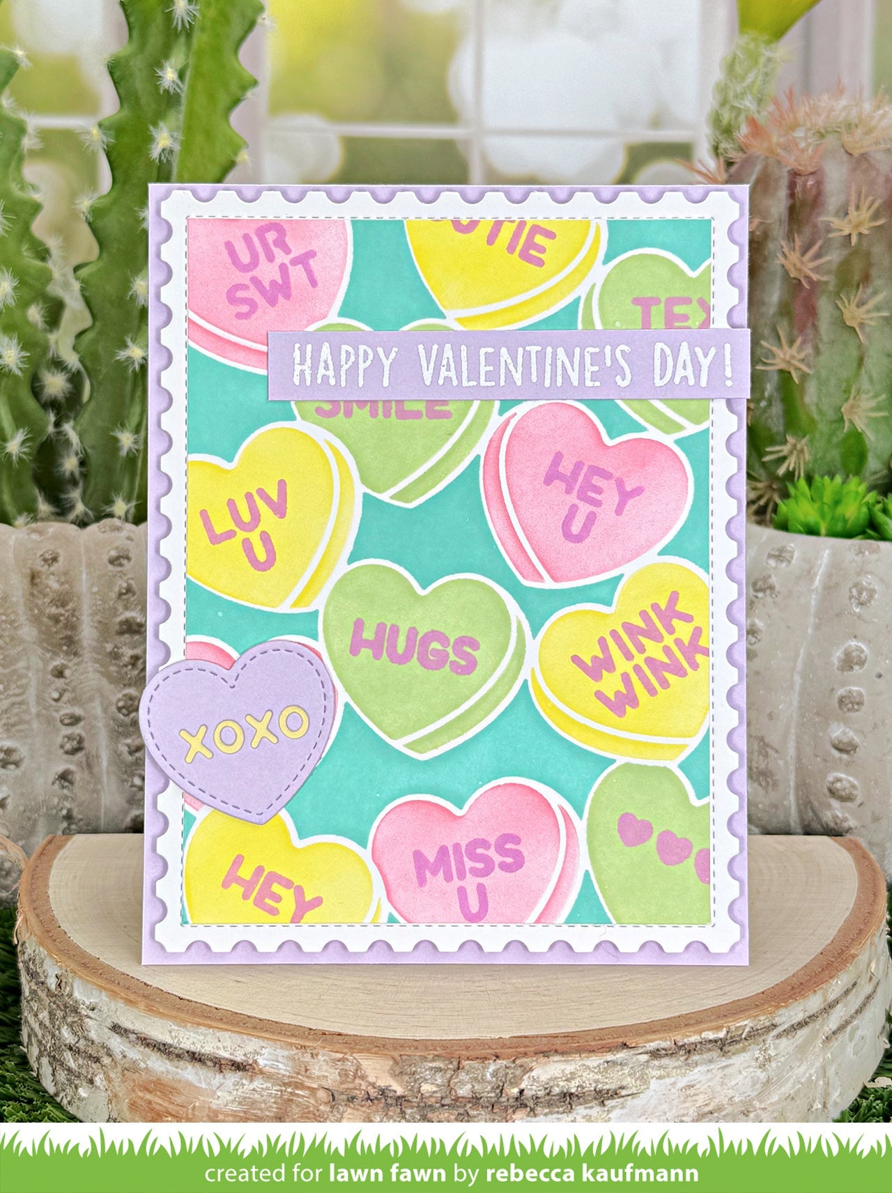 Lawn Fawn - Candy Hearts Stencils (5pcs)
