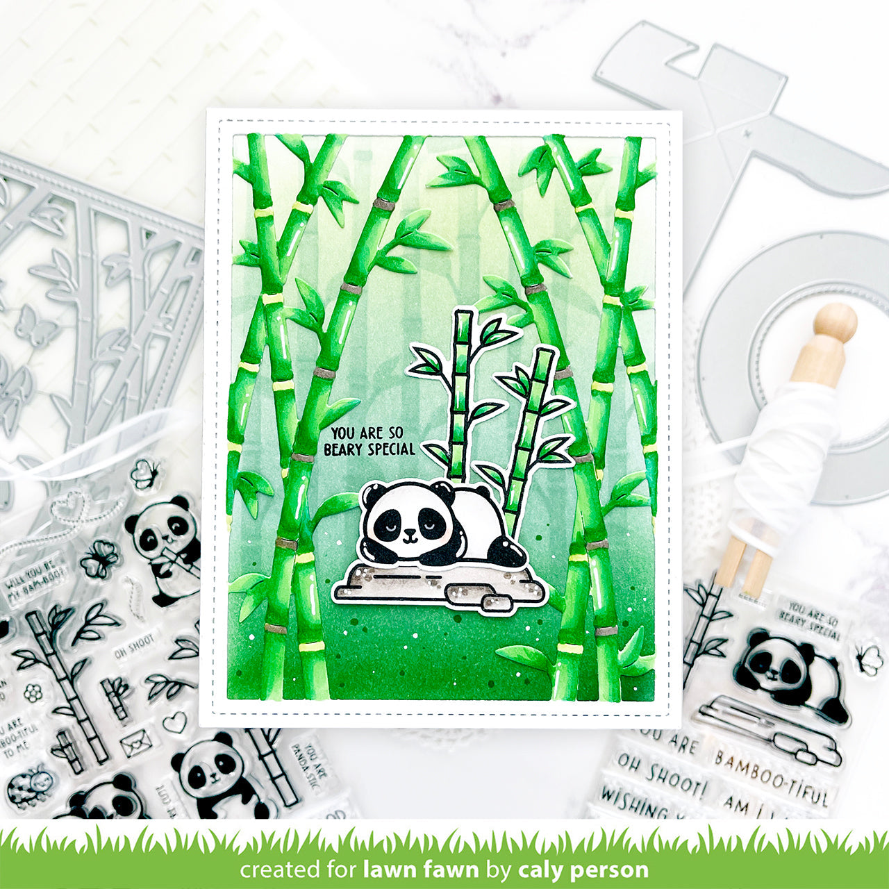 Lawn Fawn - Bamboo Forest Backdrop: Portrait