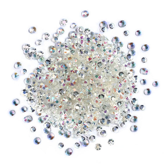 Buttons Galore - Crystalz Clear Flat Back Gems Coconut