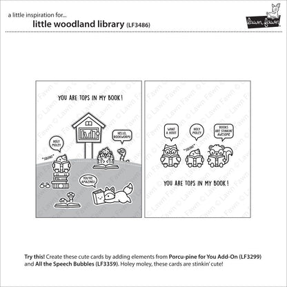 Lawn Fawn - Little Woodland Library