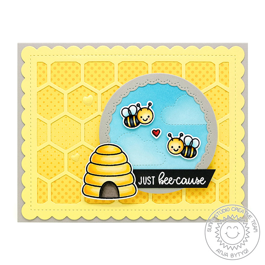Sunny Studio - Frilly Frames Hexagon Dies