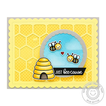Sunny Studio - Frilly Frames Hexagon Dies