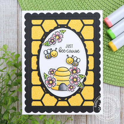 Sunny Studio - Frilly Frames Hexagon Dies