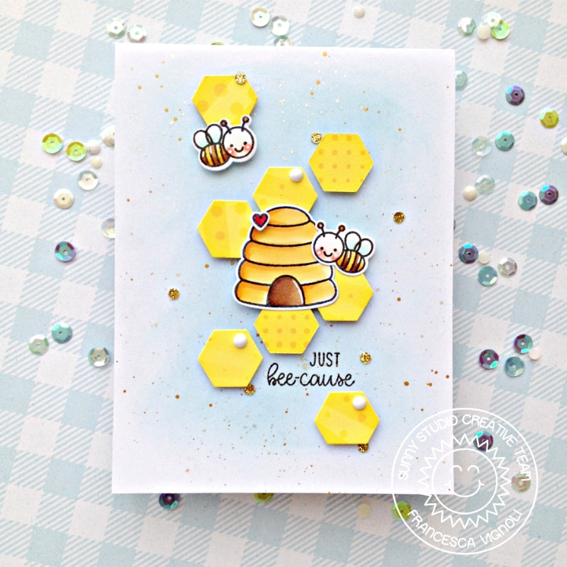 Sunny Studio - Frilly Frames Hexagon Dies