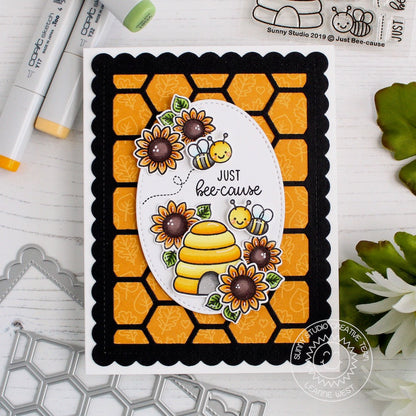 Sunny Studio - Frilly Frames Hexagon Dies
