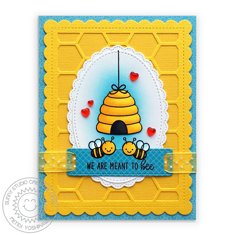 Sunny Studio - Frilly Frames Hexagon Dies