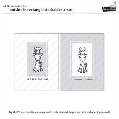Lawn Fawn - Outside In Stitched Rectangle Stackables
