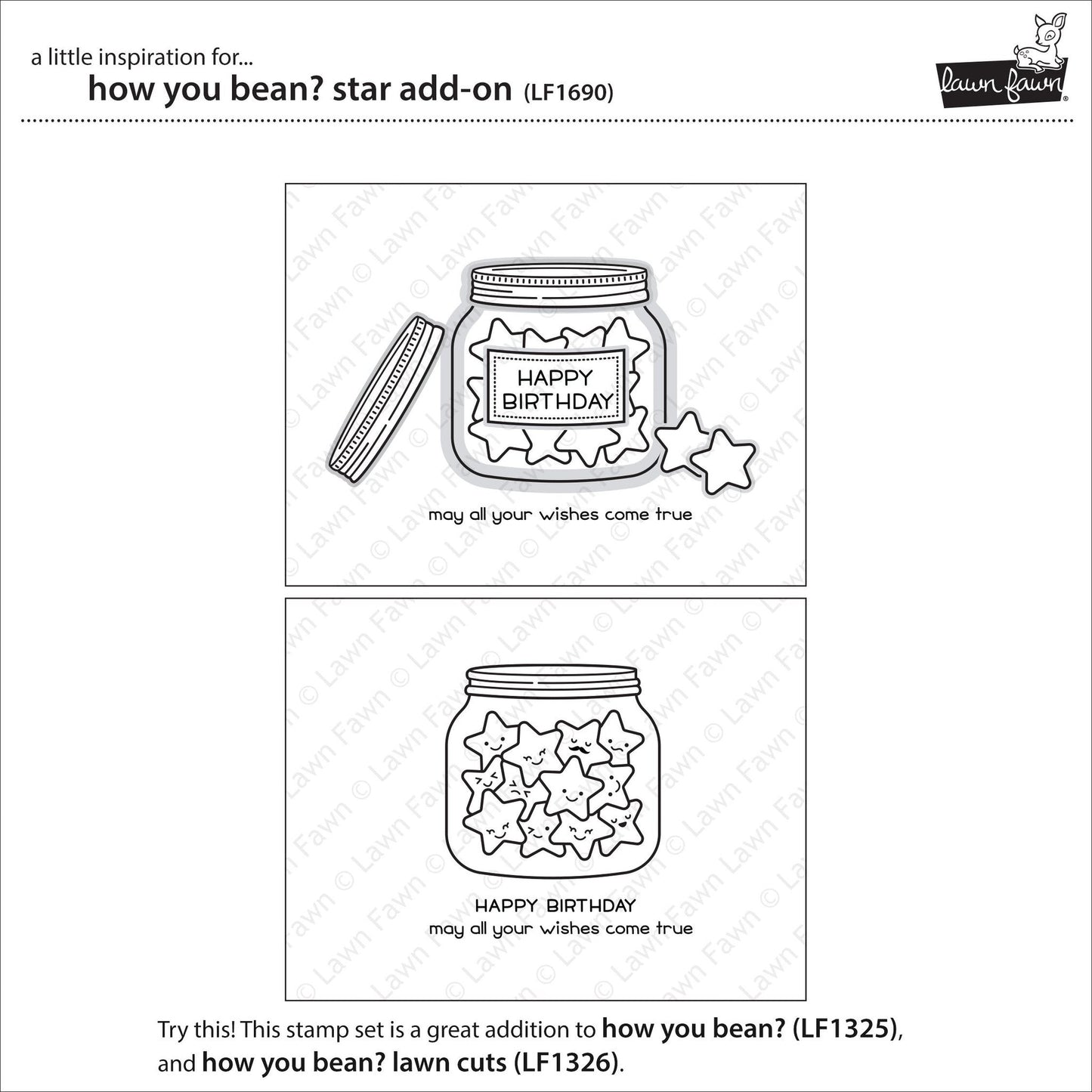 Lawn Fawn - How You Bean? Star Add-On