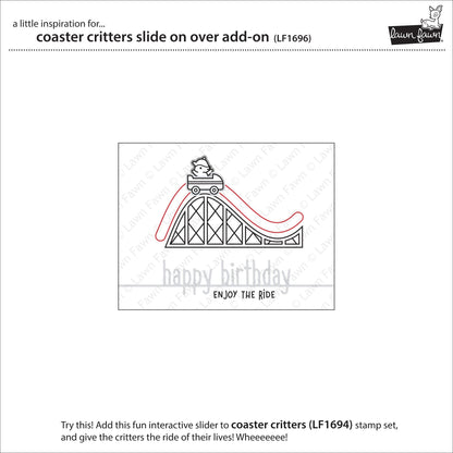 Lawn Fawn - Coaster Critters Slide On Over Add-On