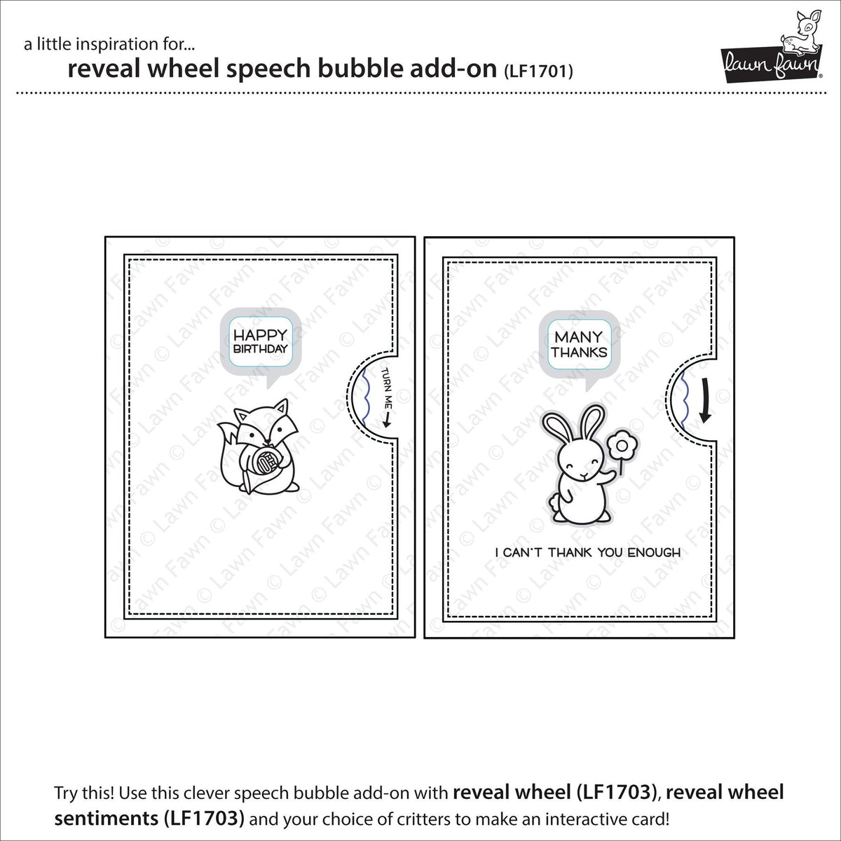 Lawn Fawn - Reveal Wheel Speech Bubble Add-On