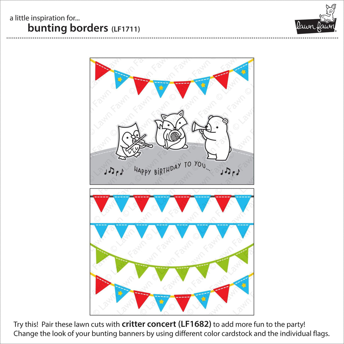 Lawn Fawn - Bunting Borders