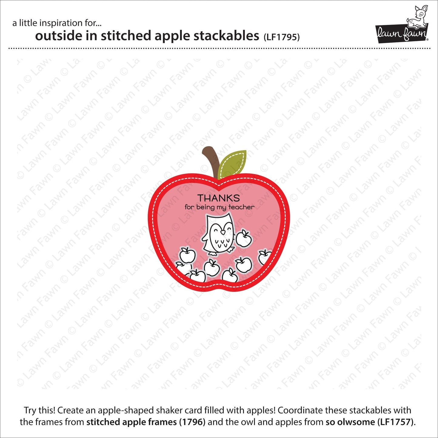 Lawn Fawn - Outside In Stitched Apple Stackables