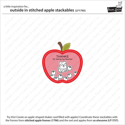 Lawn Fawn - Outside In Stitched Apple Stackables