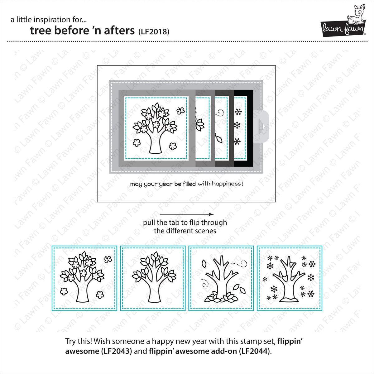 Lawn Fawn - Tree Before 'n Afters