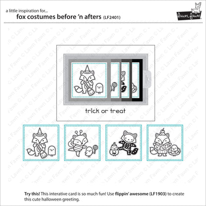 Lawn Fawn - Fox Costumes Before 'n Afters