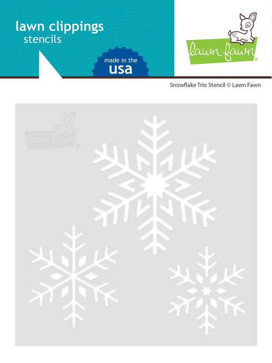 Lawn Fawn - Snowflake Trio Stencil