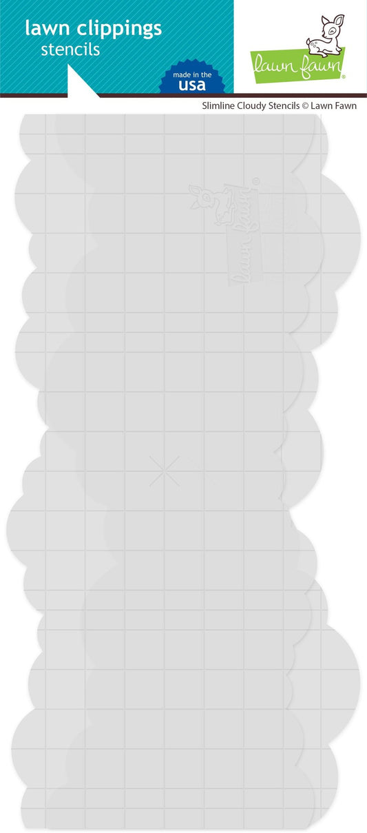 Lawn Fawn - Slimline Cloudy Stencils (2pcs)