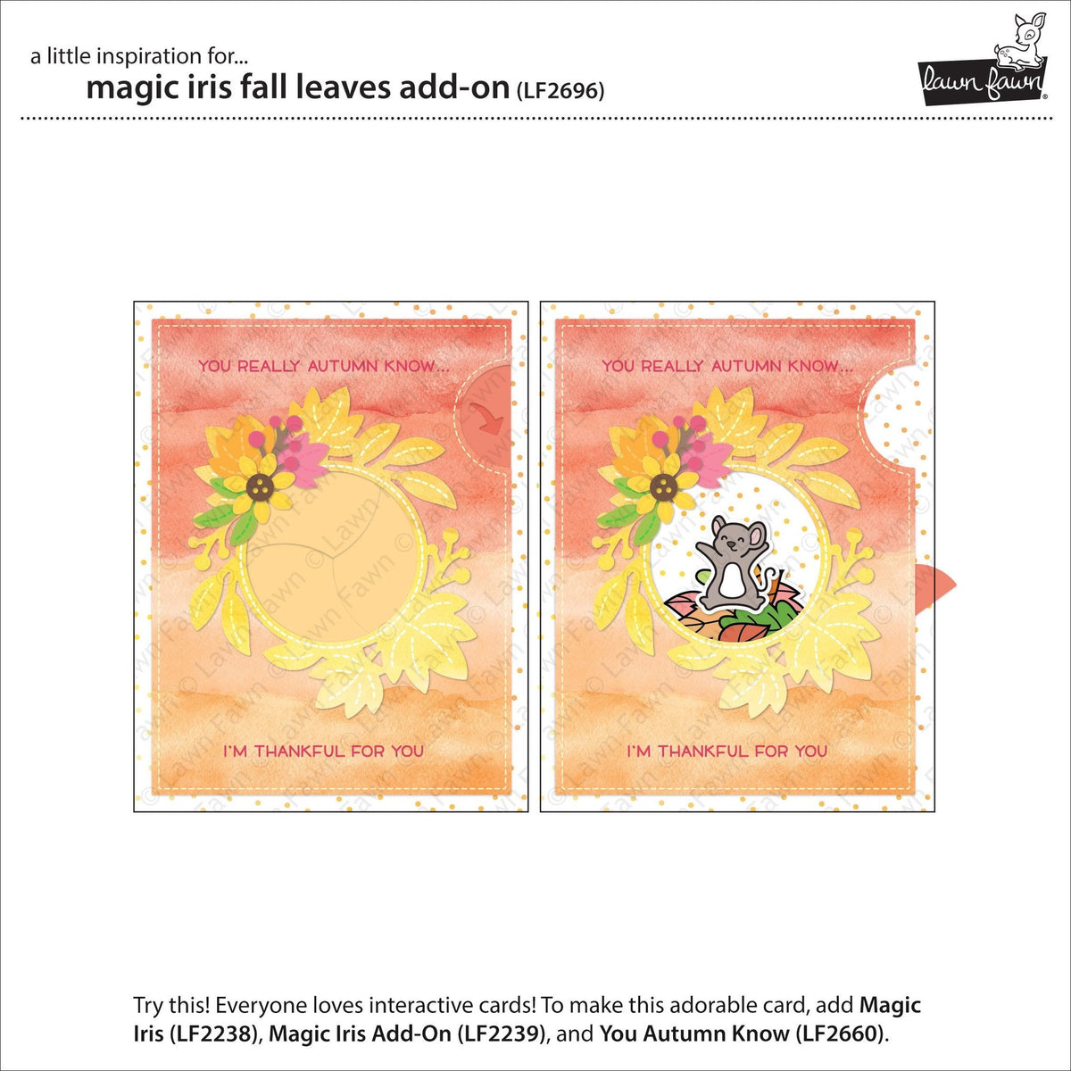 Lawn Fawn - Magic Iris Fall Leaves Add-On