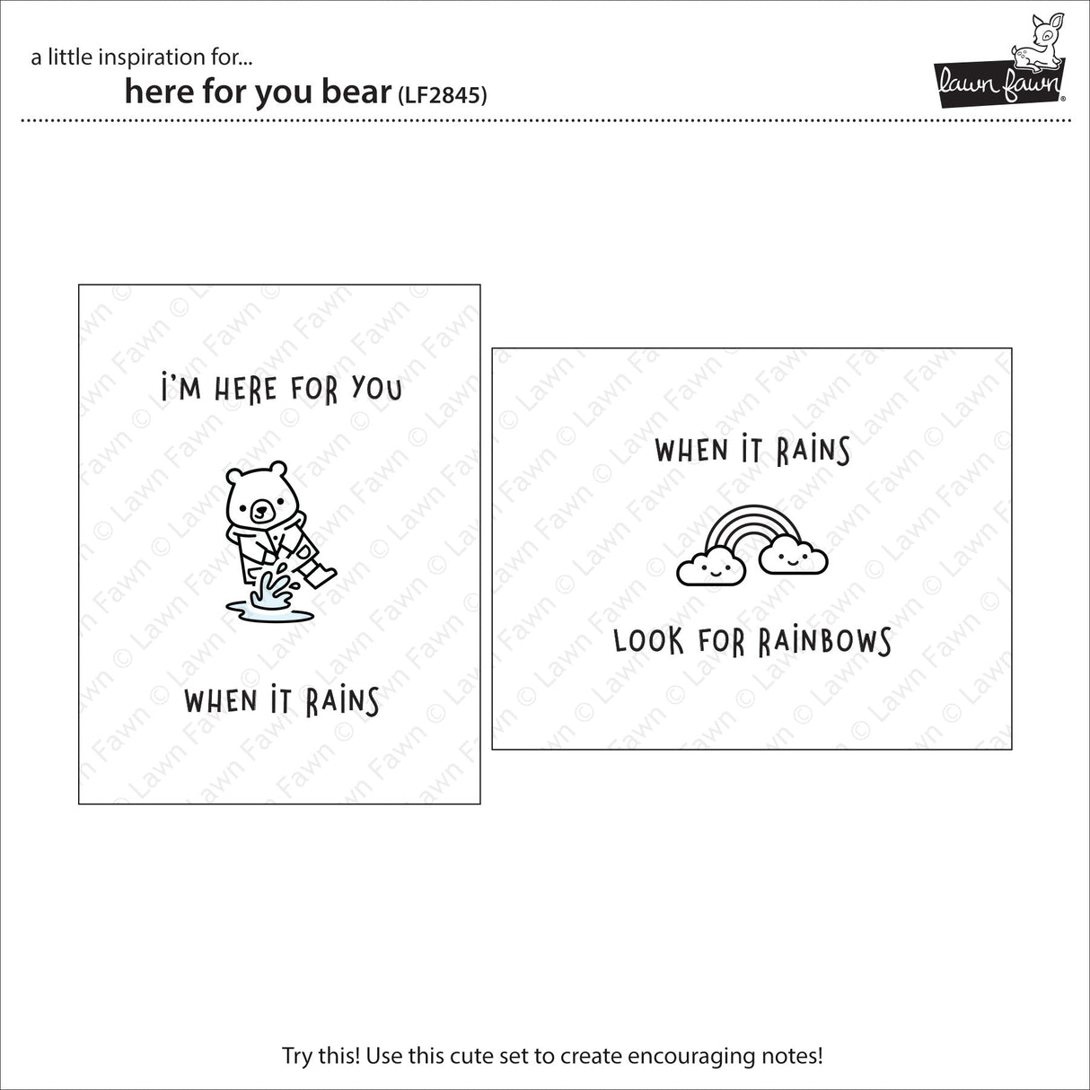 Lawn Fawn - Here For You Bear