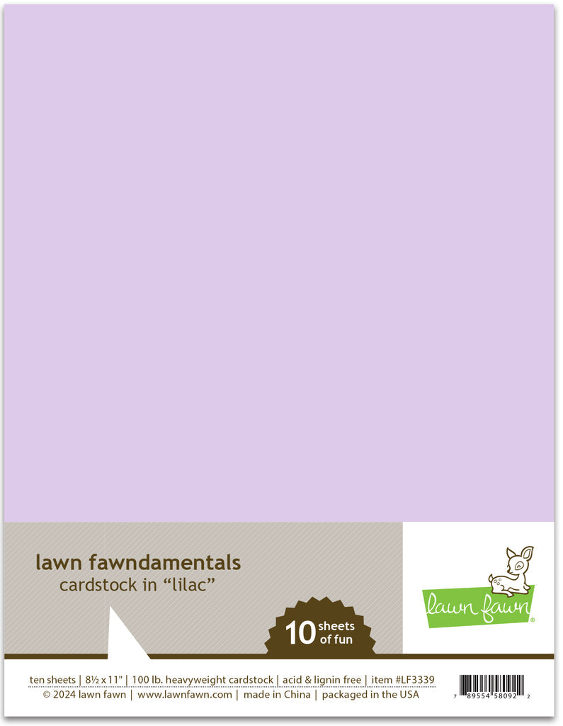 Lawn Fawn - Lilac Cardstock